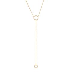 Y-Halskette aus 925er Silber vergoldet mit Zirkonia