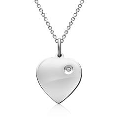 Kette Anhänger Gravur 925er Silber Brillant