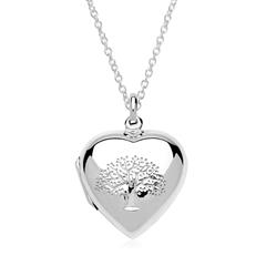 925er Silber Medaillon Gravur aufklappbar mit Kette