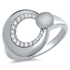 Modischer Ring 925 Silber Zirkonia