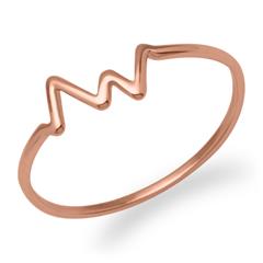 Ring gezackt 925er Silber rosévergoldet