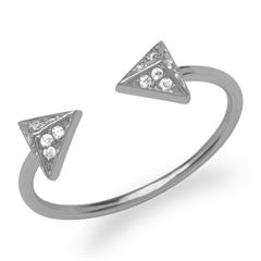 Extravaganter Ring Pyramiden 925er Silber