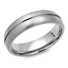 Ring Titan 6mm Breite matt Glanzrille