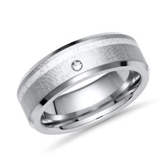 Exklusiver Ring Titan Einlage Silber & Brillant