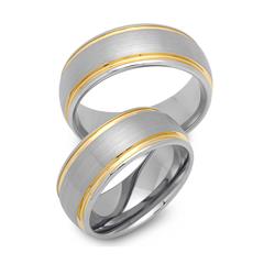 Zweifarbige Trauringe aus Wolfram
