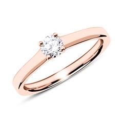 Ring aus 585er Roségold mit Diamant 0,25 ct.