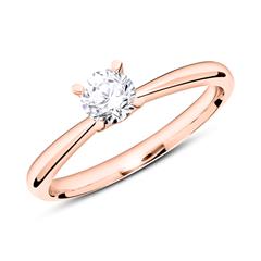 585er Roségold Ring mit Diamant 0,50 ct.