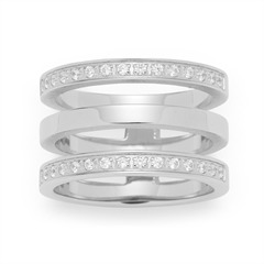 Minimo-Ring Edelstahl Glaskristalle