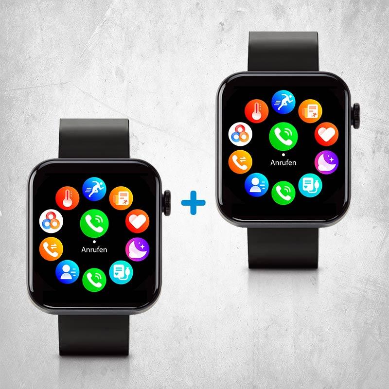 Kendox LifeTracker Smartwatch & Fitnessuhr Sparset 2 Stk.
