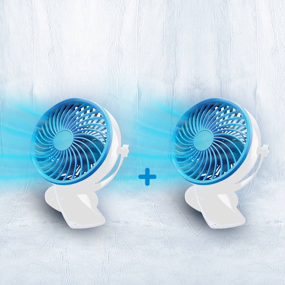 Livington Go Fan mobiler Akku-Ventilator 1+1 GRATIS / Weiß & Weiß