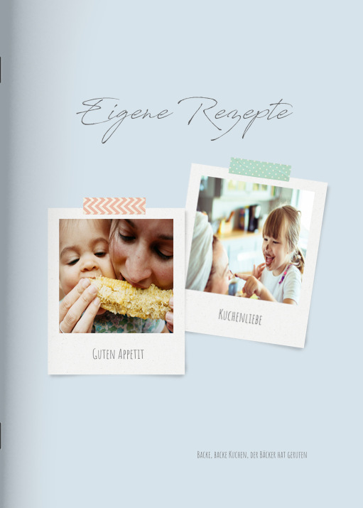 Heft 'Kochen für Groß & Klein' im Format A5 hoch