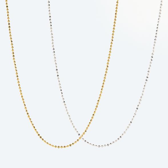 2er Set Ketten 925 Silber versilbert+vergoldet