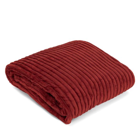 Gözze Feincord Kuscheldecke 150x200 rot