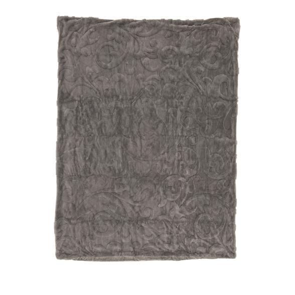 Kuscheldecke Ornament grau 130x160cm