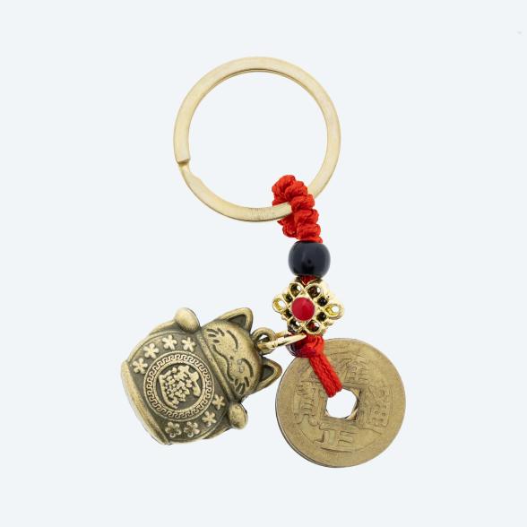 Schlüsselanhänger Glückskatze