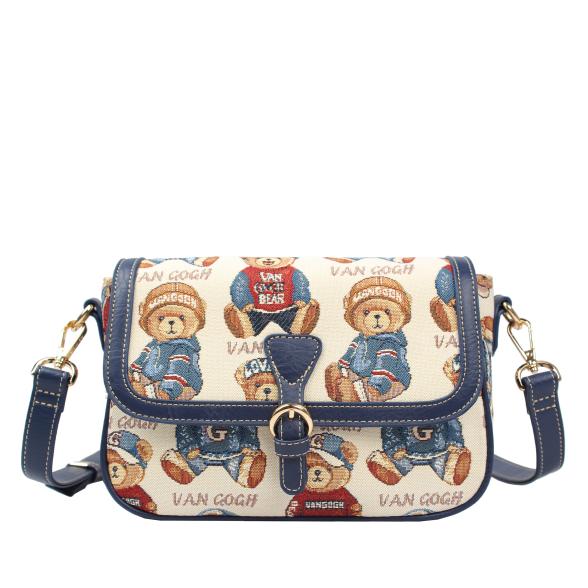 Henney Bear Handtasche blau/multicolor