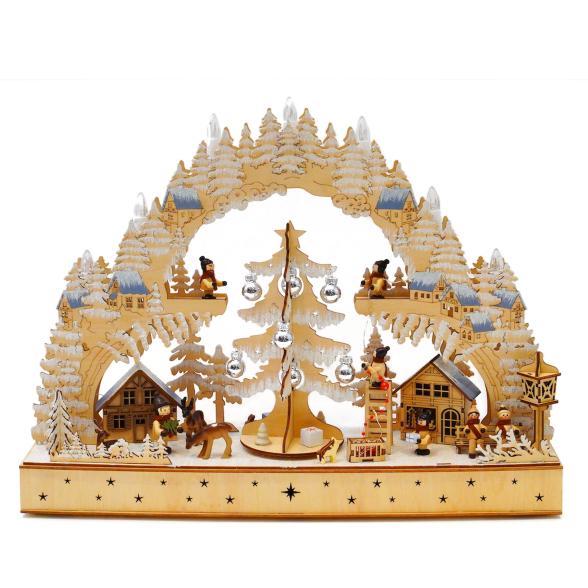 Lichterbogen Weihnachtsbaum silber