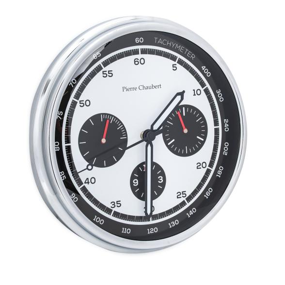 Pierre Chaubert Funk-Wanduhr weiß-schwarz