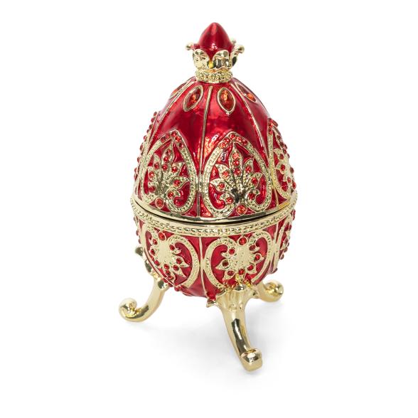 Schmuck Deko Ei rubinrot