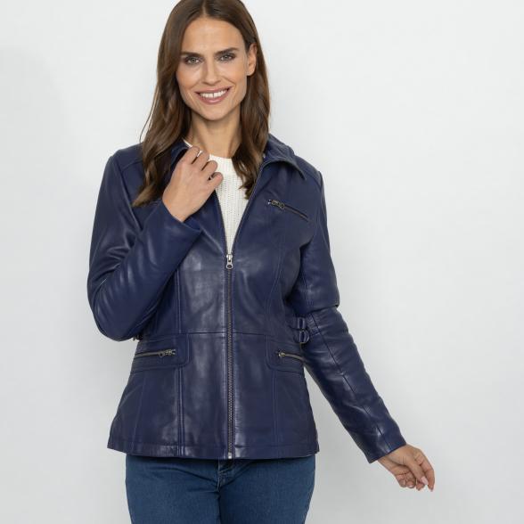 OTTO KERN Damen-Lederjacke 'Hannah' marine