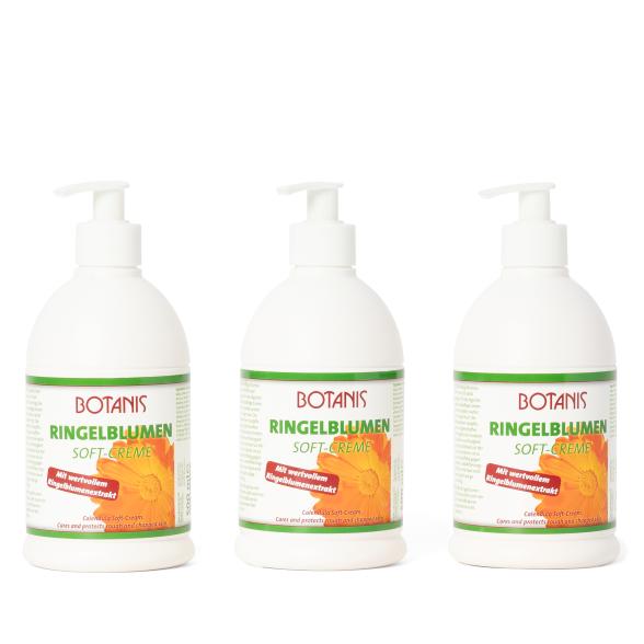 BOTANIS Ringelblumen Soft Creme Pumpe 3x500 ml