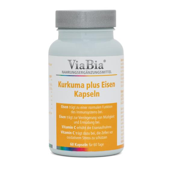 ViaBia Kurkuma + Eisen Kapseln 60 Kapseln