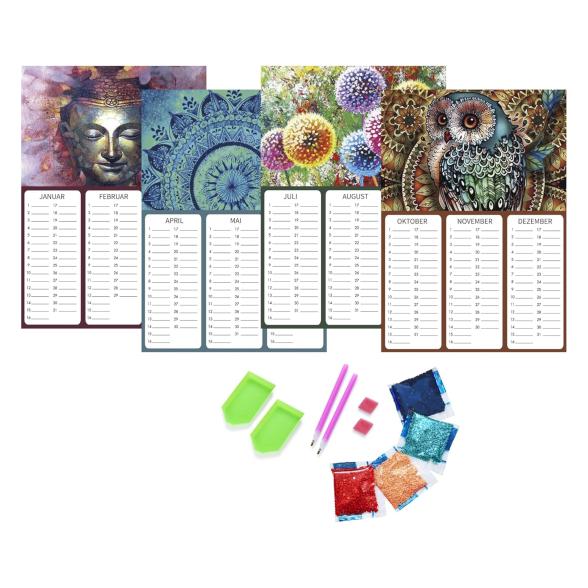 Diamond Painting Kalender Glücksbote