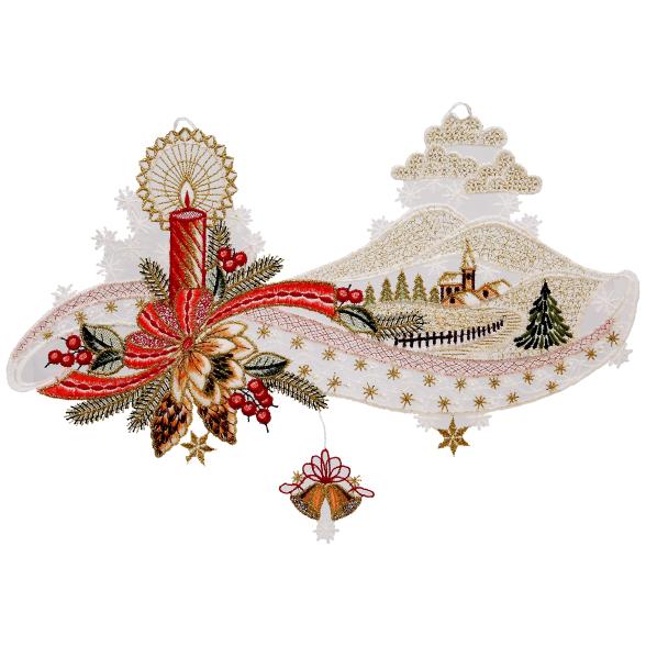 Fensterbild Plauener Spitze, Kerze