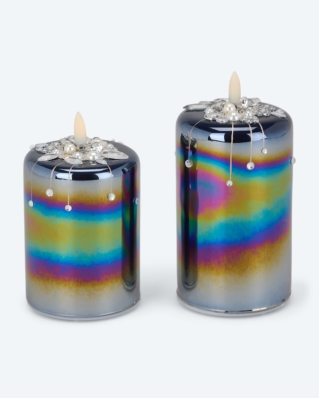 LED-Glaskerzen, 2tlg.