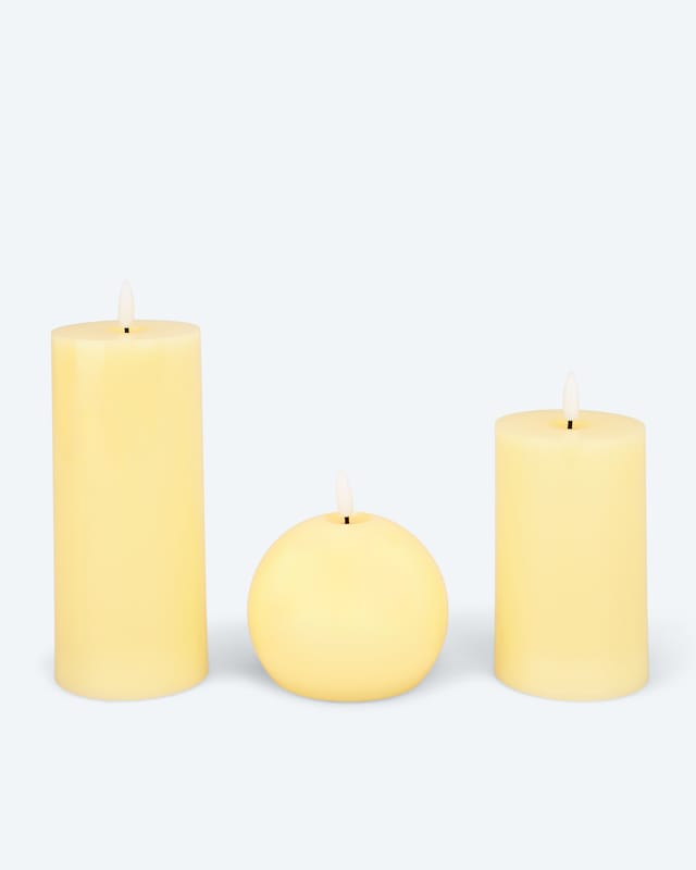 LED-Kerzen 'Glossy', 3er Set