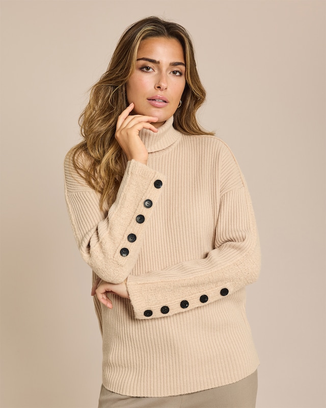 Pullover mit mercerisierter Wolle