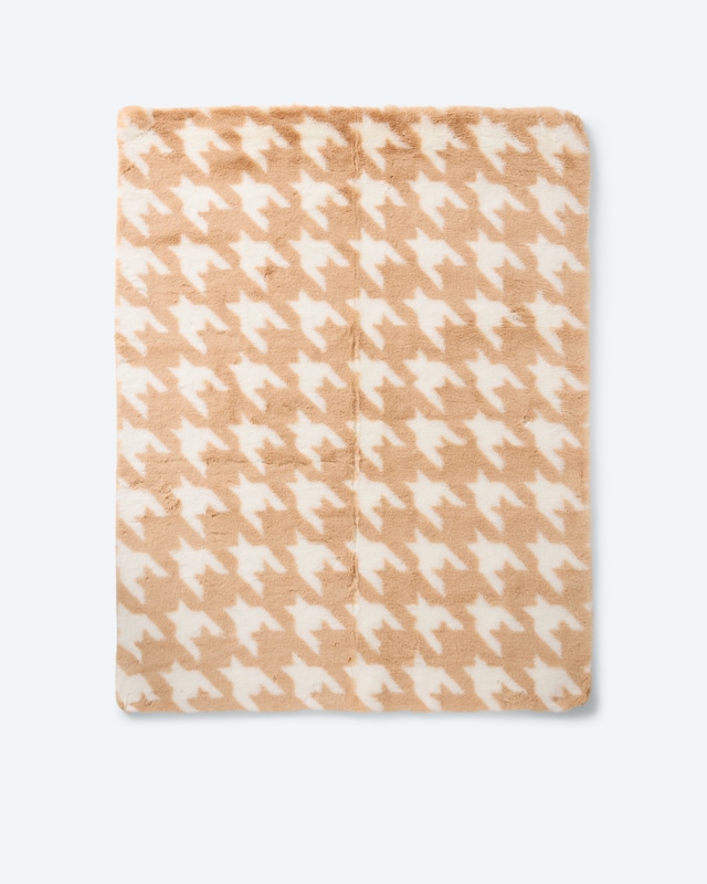 Teppich 'Hahnentritt' in Kaninchenfell-Optik