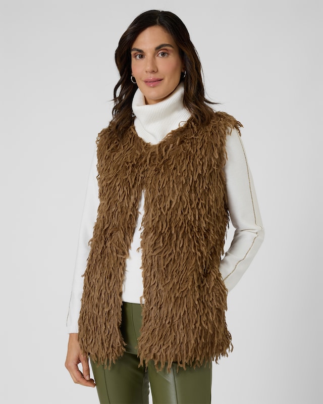 Weste mit Fake-Federn