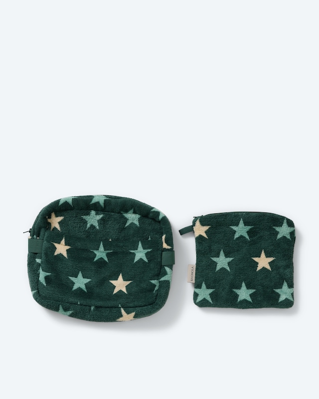 Mega Flausch Kosmetiktasche 'Star', 2 Stück