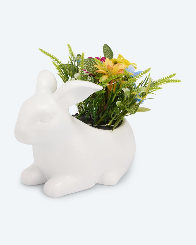 Deko-Häschen mit LED-Blumen