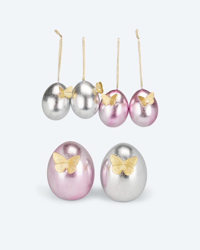 Dekoeier 'Shiny', 6er Set