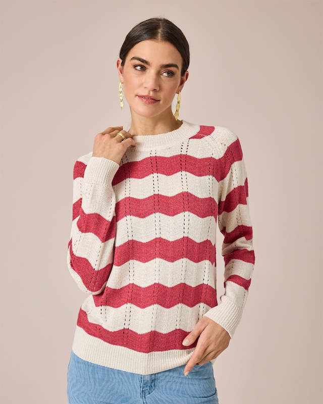 Pullover mit Zickzack-Muster