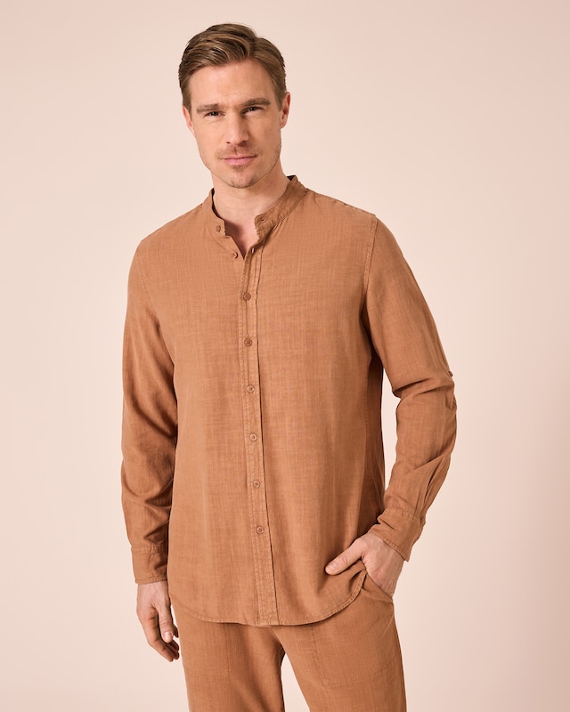 Hemd mit Leinen-Anteil