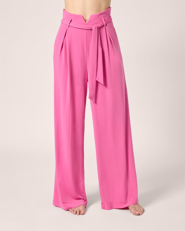 High-Waist Hose mit Gürtel