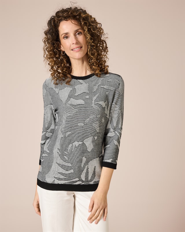 Pullover in Bi-Colour Strick