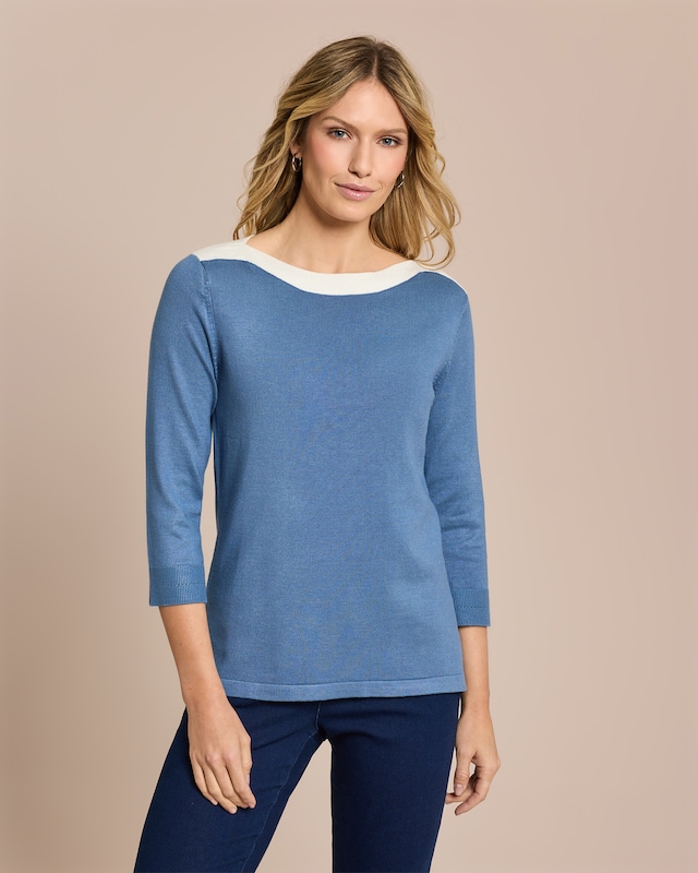 Pullover U-Boot-Ausschnitt