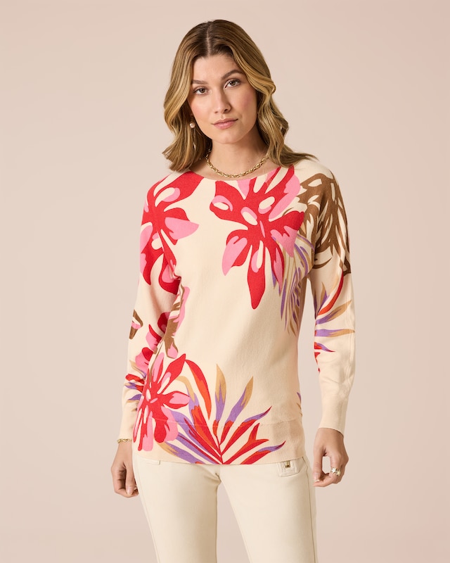 Pullover mit floralem Druck