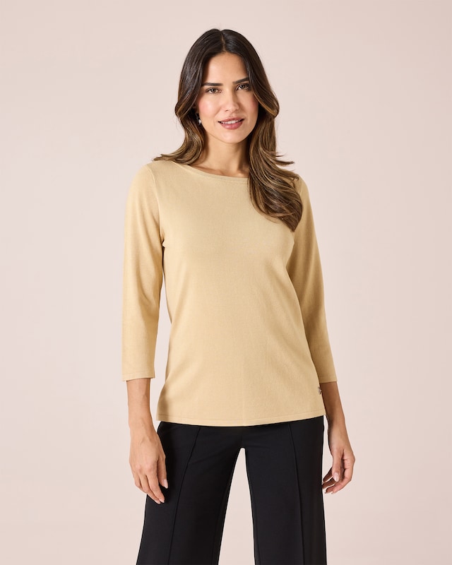 Pullover mit U-Bootausschnitt