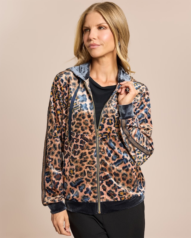 Jacke aus Nicki-Samt