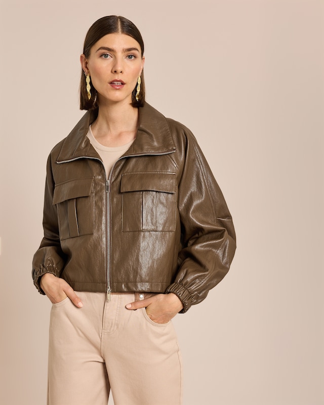 Vegane Lederjacke