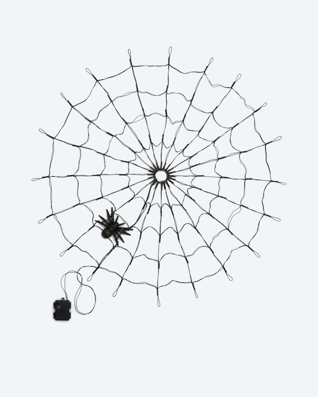 Halloween Outdoor LED-Lichterkette Spinnennetz