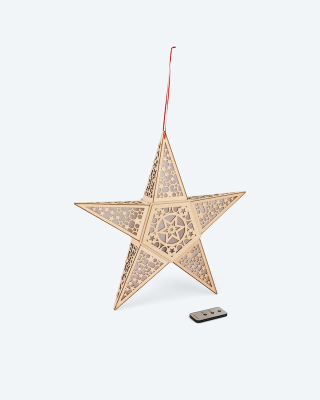 LED-Holzstern zum Aufhängen