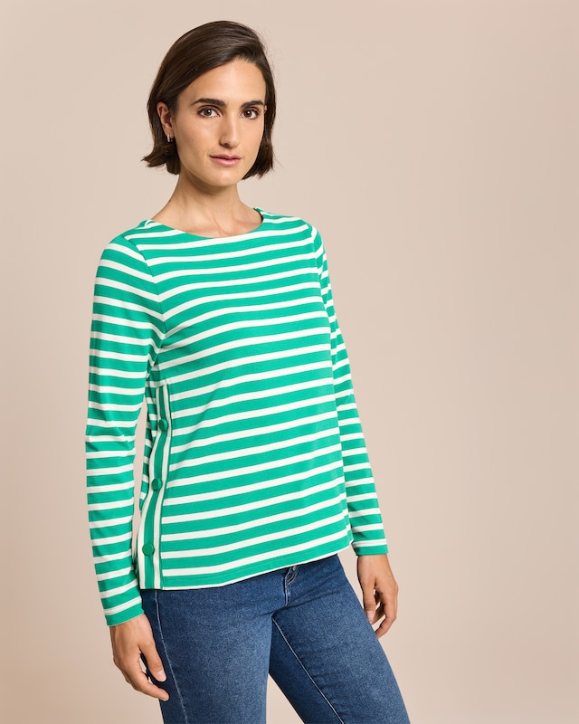 Shirt langarm mit Streifen