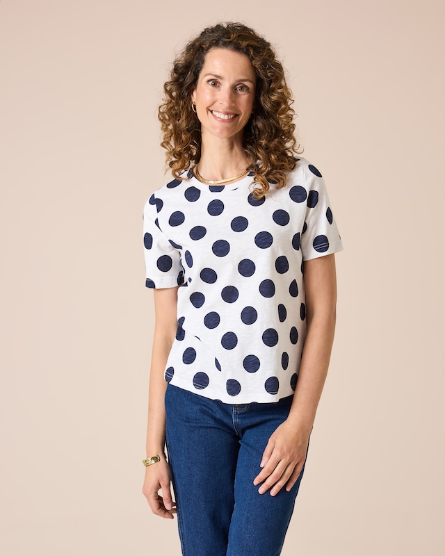 Shirt mit großen Punkte-Druck