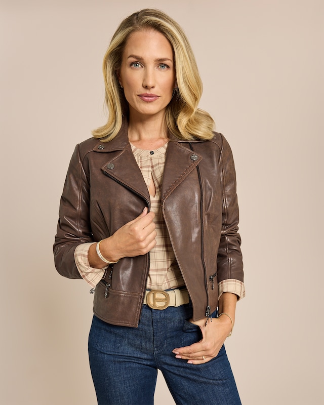 Lederjacke Biker Style